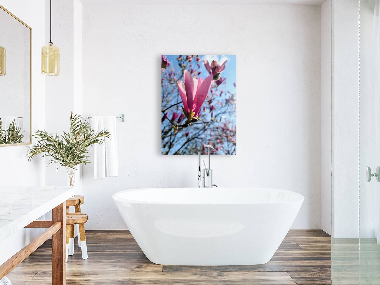 Pink Petals in Warm Light Reproduction