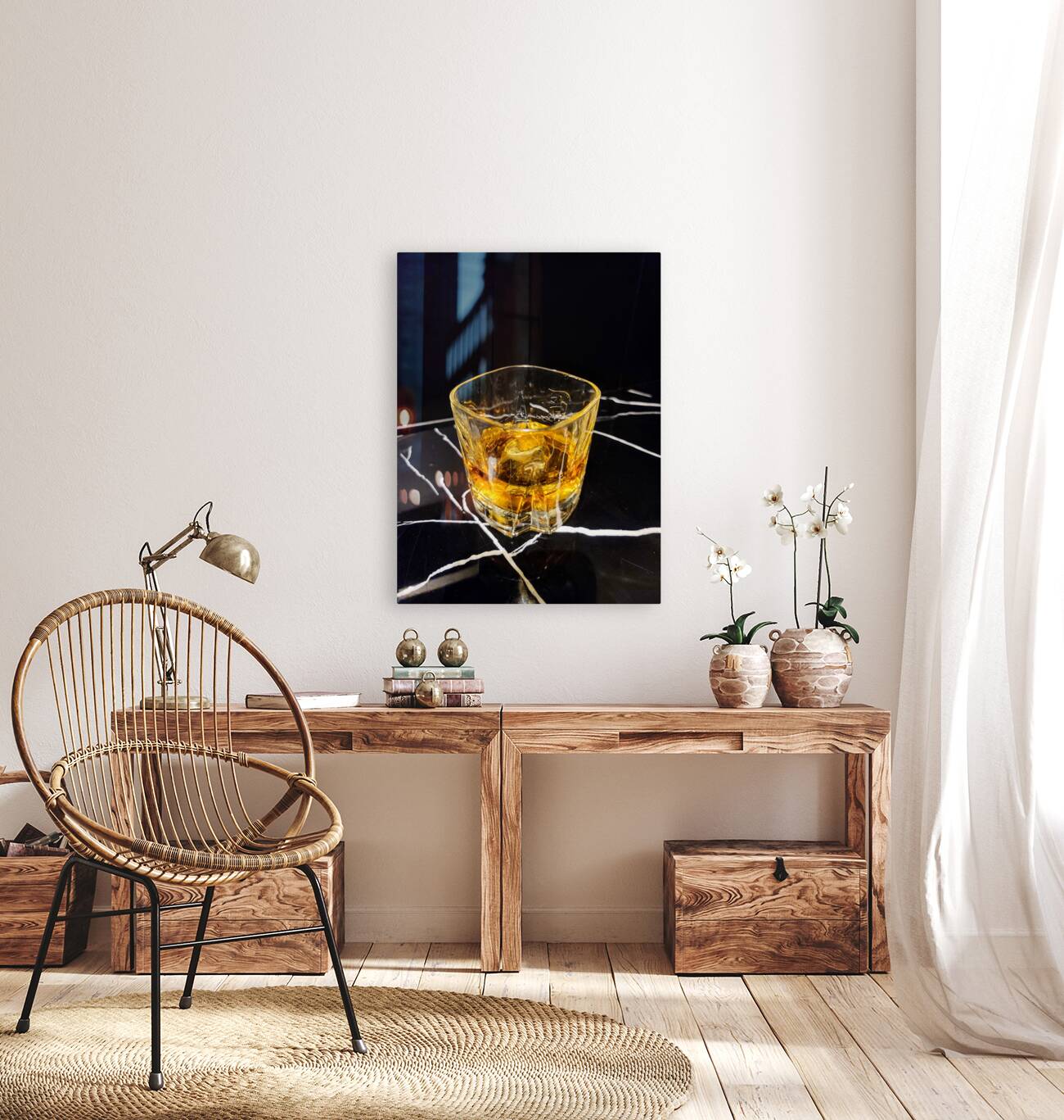 Aged Gold in a Crystal Cage Reproduction