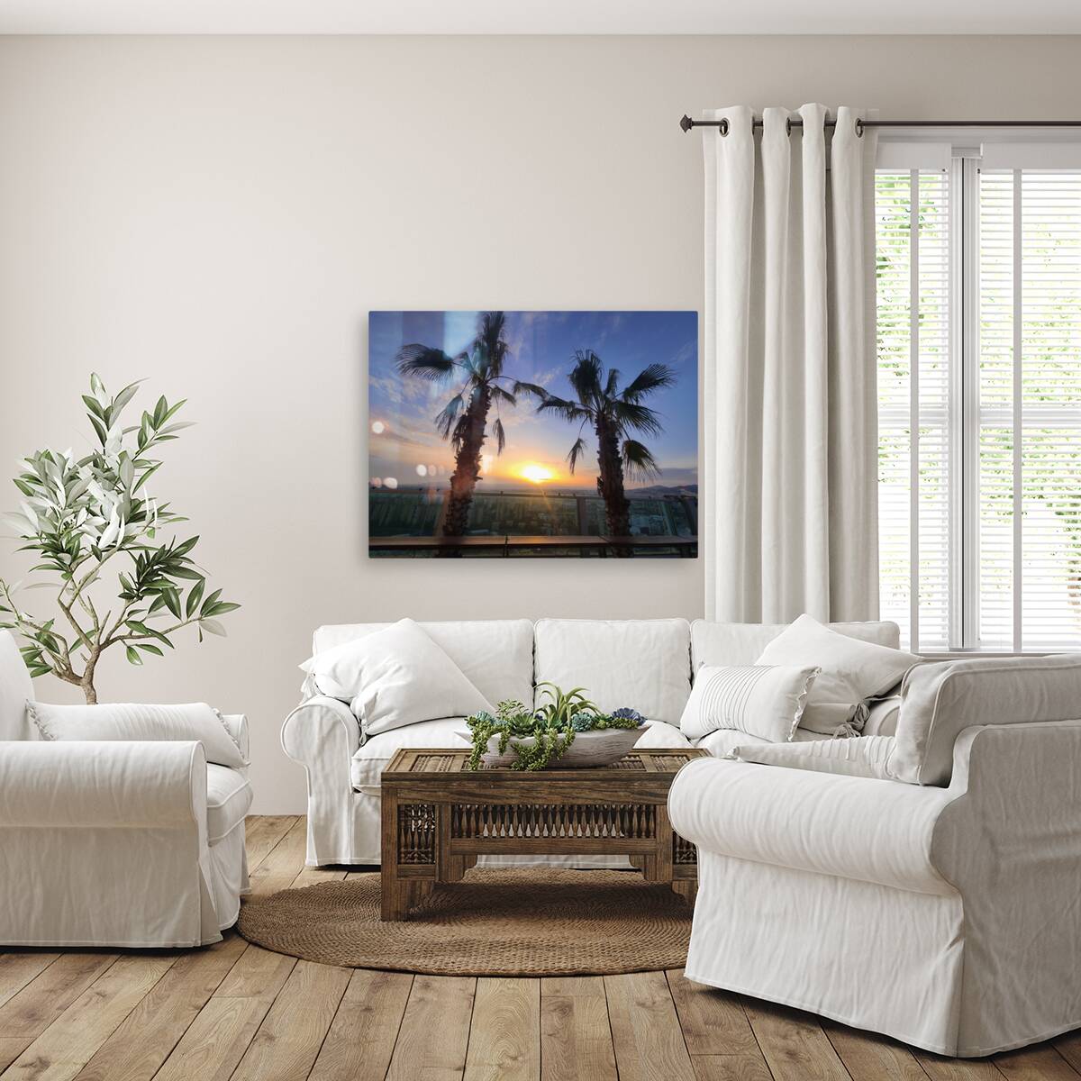 Palms Over the Skyline Reproduction