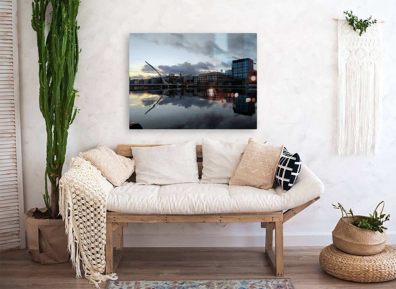 Calm Along River Quay 1 Reproduction