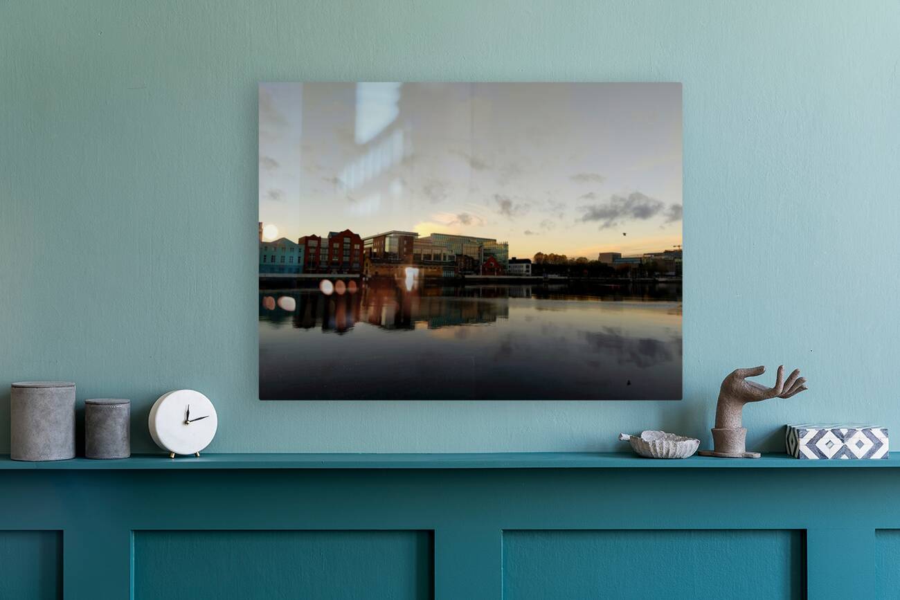 Calm Along River Quay 2 Reproduction