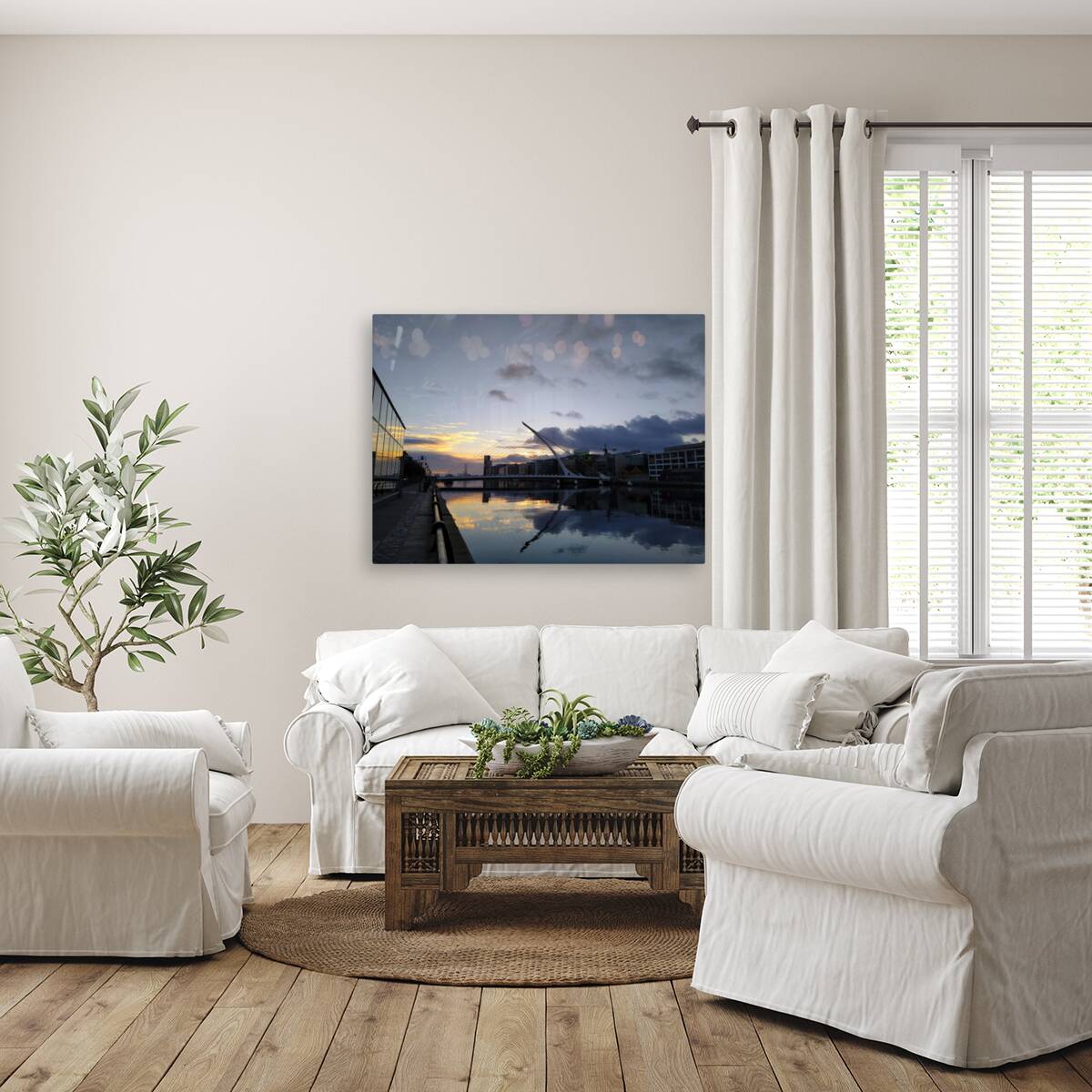 Calm Along River Quay 1B Reproduction