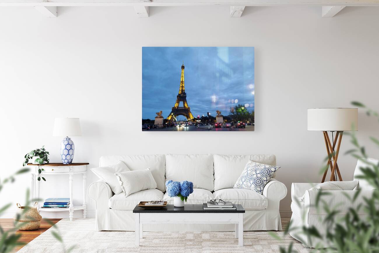 Eiffel Tower at Night 2B Reproduction