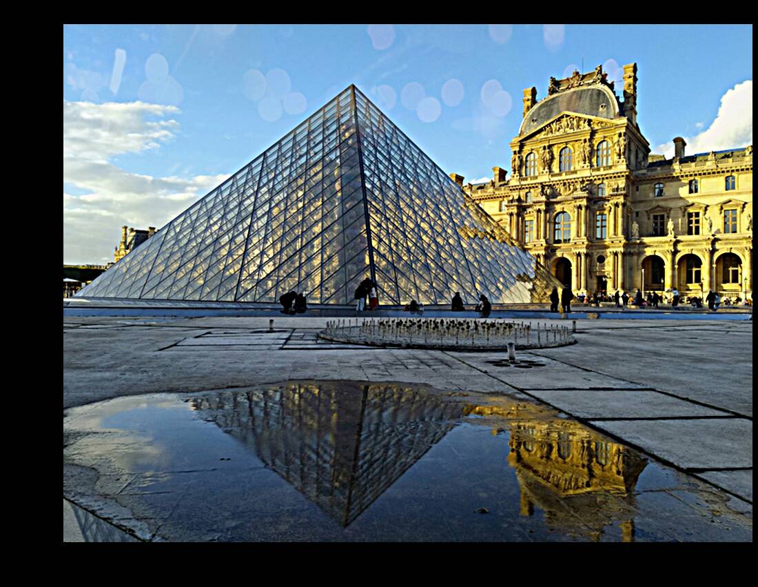 I Louvre Reflections Reproduction