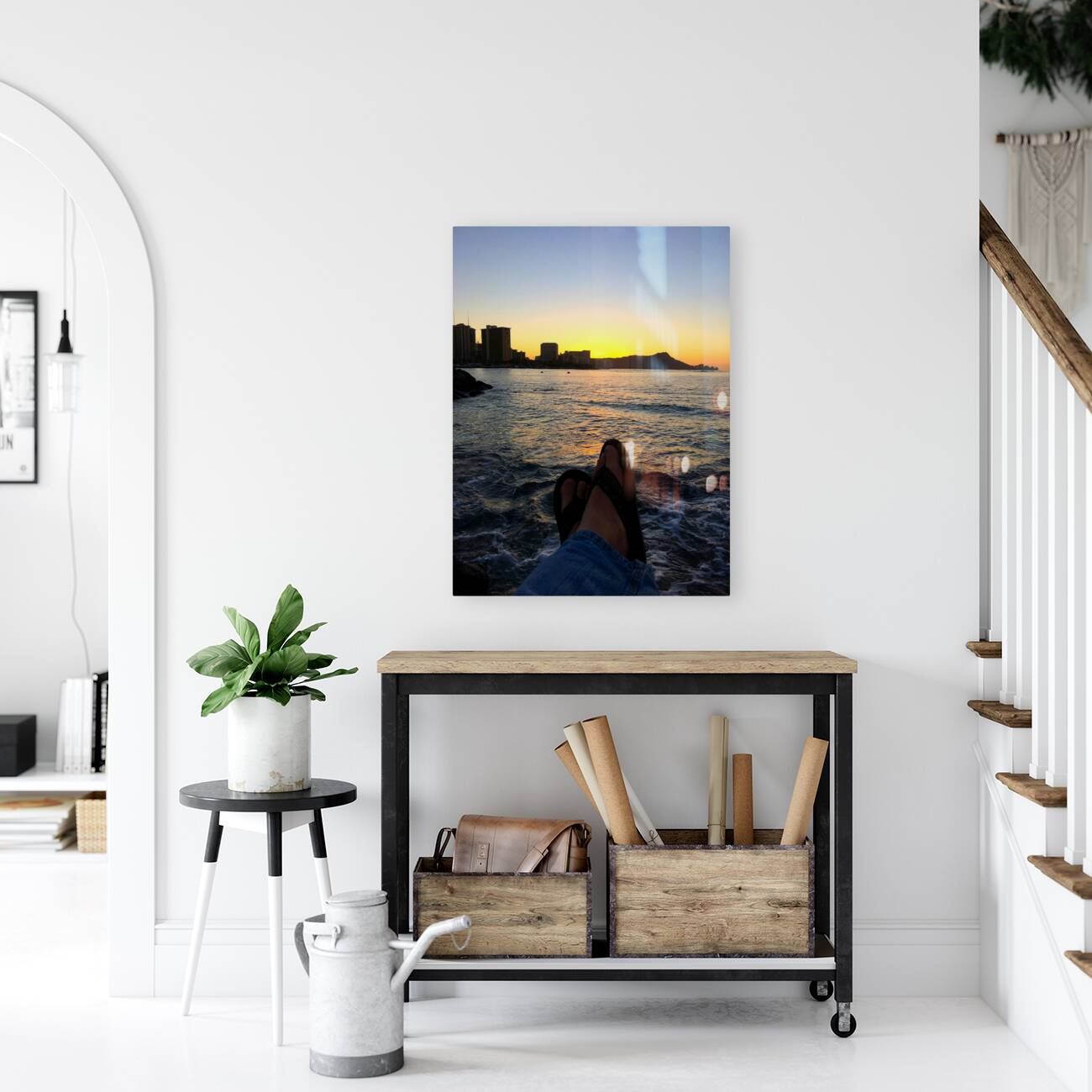 Sitting by the Dock of the Bay Sunrise Reproduction