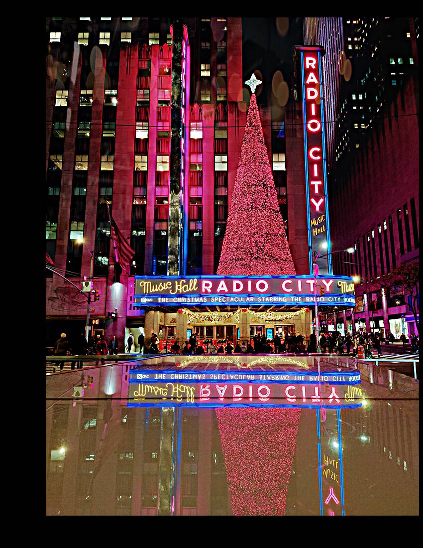 Neon Christmas at Radio City Reproduction