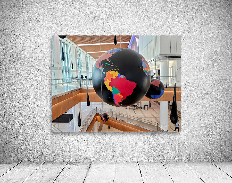 Hemispheres in Flight at  La Guardia Airport Wall Preview