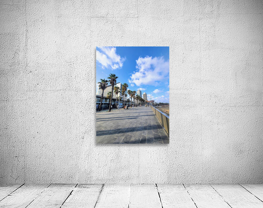 Sun-Kissed Horizons: Barcelona Beach Wall Preview