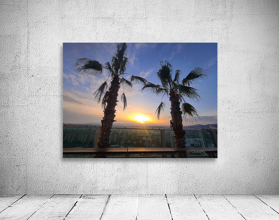 Palms Over the Skyline Wall Preview