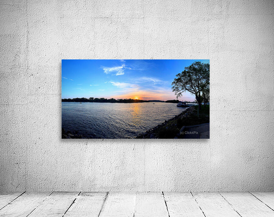 “When the River Dreams” Sunsets in La Crosse Panoramic 1 Wall Preview