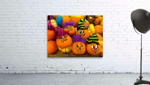 Halloween Pumpkin Faces Wall Preview