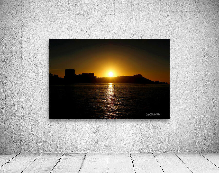 Paddle Board Sunrise Wall Preview