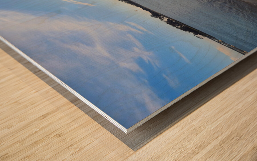 Panoramic San Diego Sunset on the Beach  Wood print