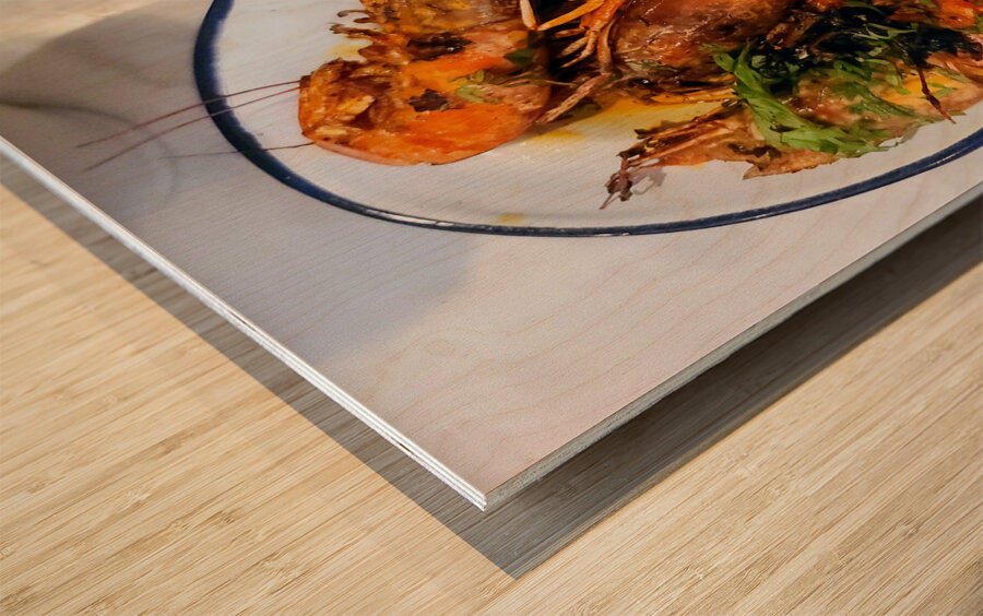 Cilantro & Smoke: A Portrait of Bold Simplicity Impression sur bois