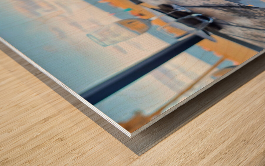 Olive Beach Dining:The Taste of Silence Wood print