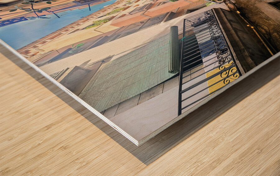 Streets of Barcelona: Where the Shadows Sleep Wood print