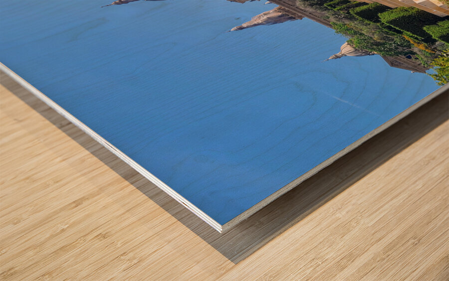 Golden Ascent: A Journey Through European Time Wood print