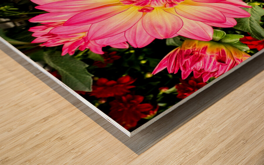 Petal Prism: Nature’s Geometry Impression sur bois