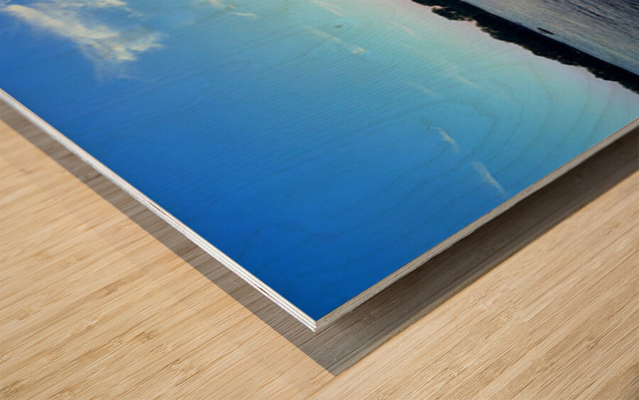 “When the River Dreams” Sunsets in La Crosse Panoramic 1 Wood print