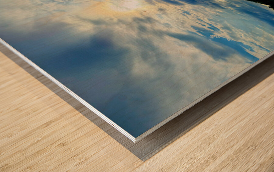 Between Heaven’s Whisper and Earth’s Reflection Wood print