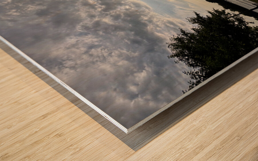 Golden Hour on the Centerline Wood print