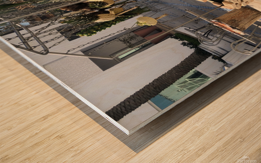 Outdoor Sunkist Grilling Dubai Style Wood print