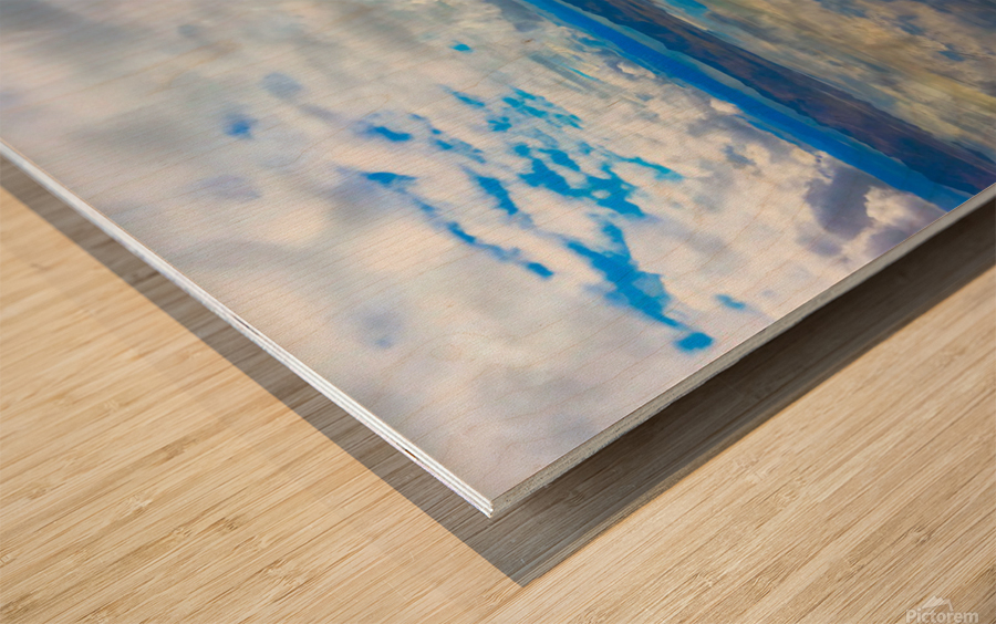 Reflections Over Great Salt Lake  Wood print