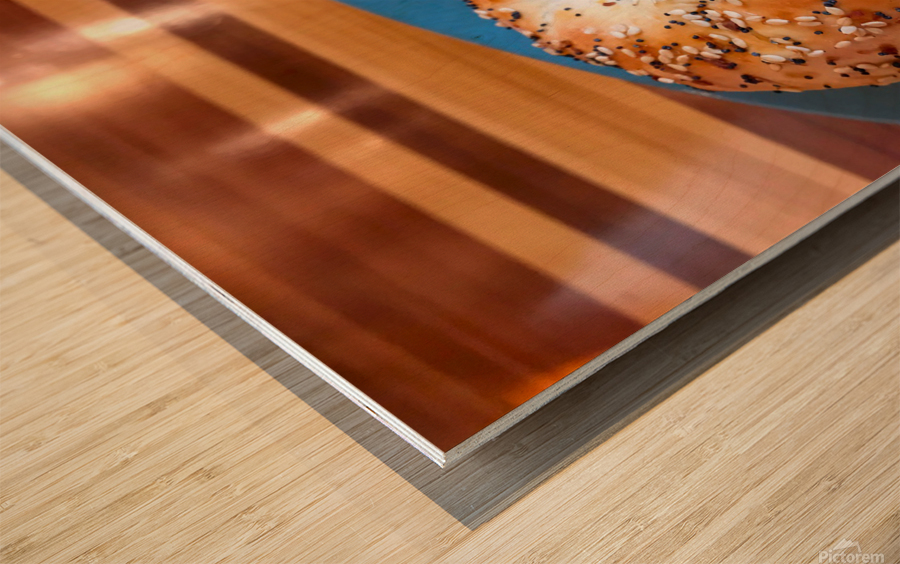 Everythings OK Bagel Wood print