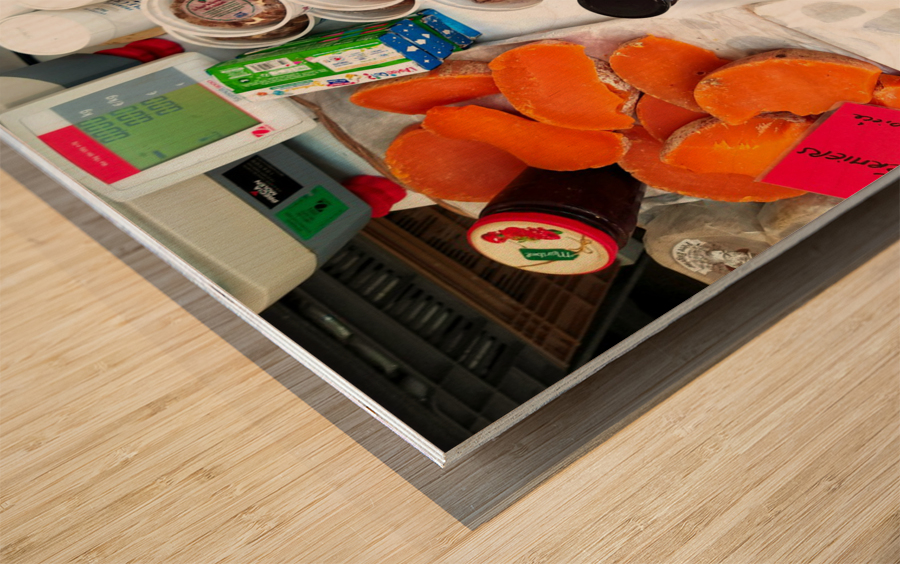 Farmers Market -- Custom Cheeses 2 Wood print