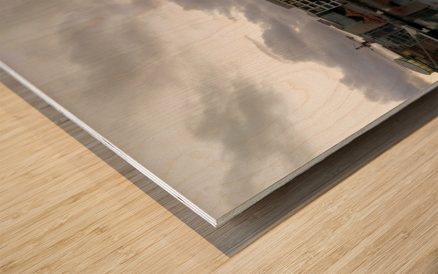 Calm Along River Quay 3 Wood print