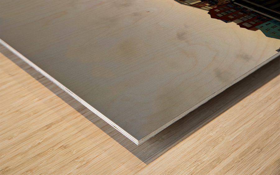 Calm Along River Quay 2 Wood print