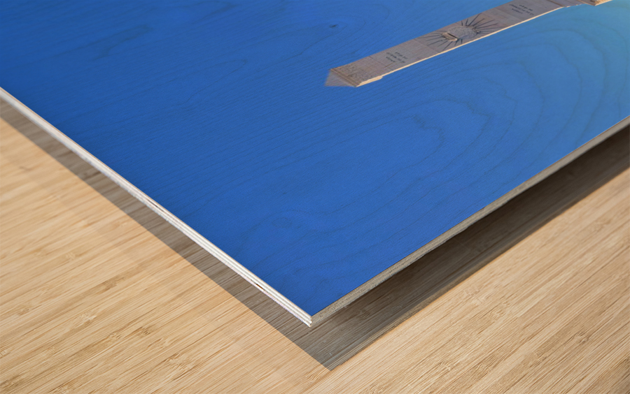 Walking through Lisbon 2B Wood print