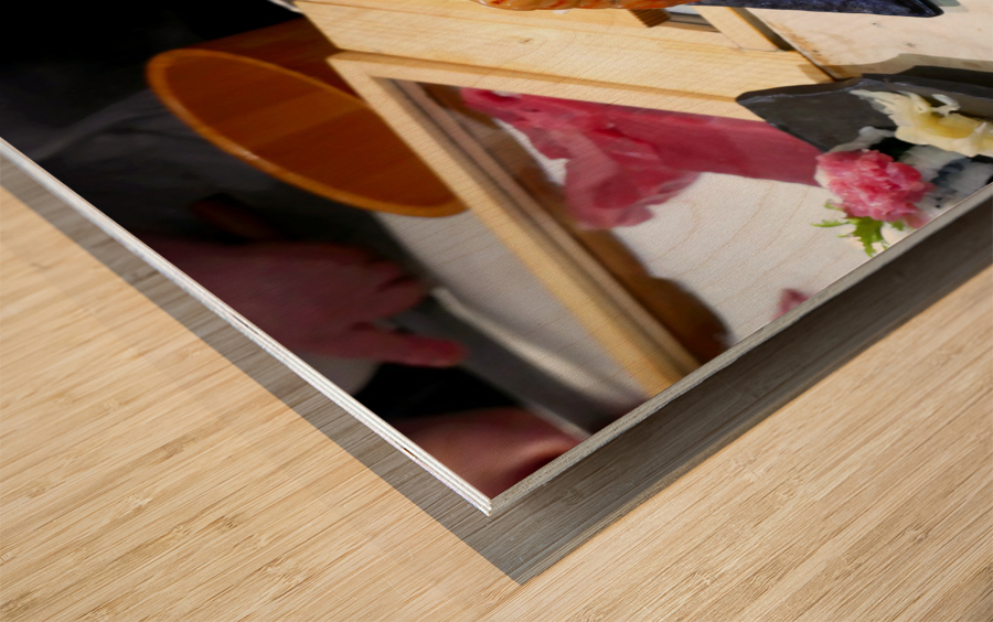 I Sea You Peeking Prawn Wood print