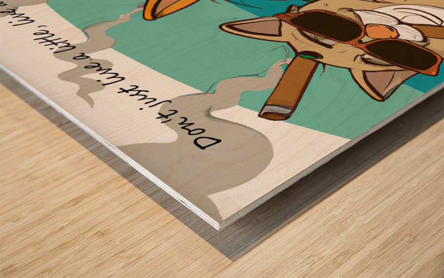 BadCatz Beach Bums 1B Wood print