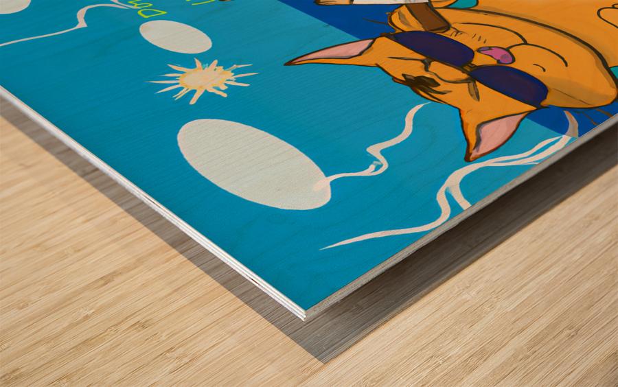 BadCatz Beach Bums 1A Wood print