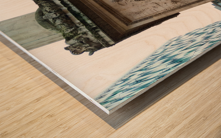 The London Monument Wood print