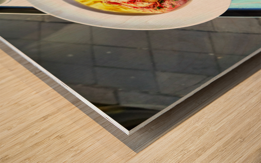 Gambas Rojas  at Barrafina Wood print