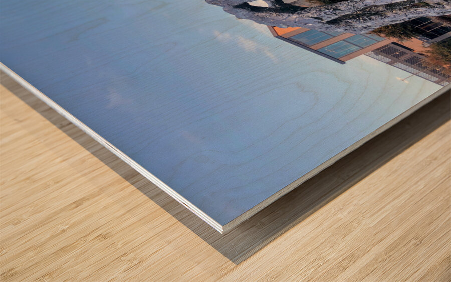 Interlocked Giants Wood print