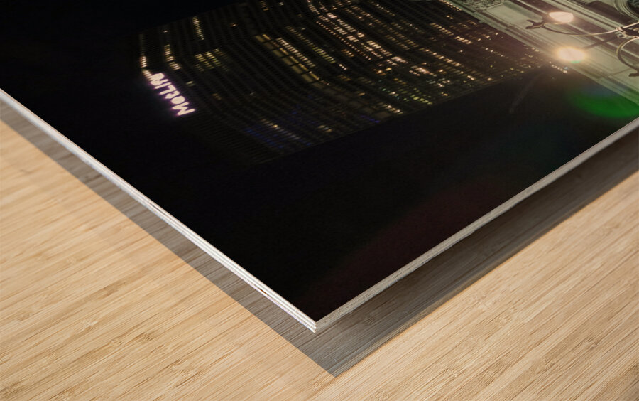 Facade of Grand Central – Street Perspective Wood print