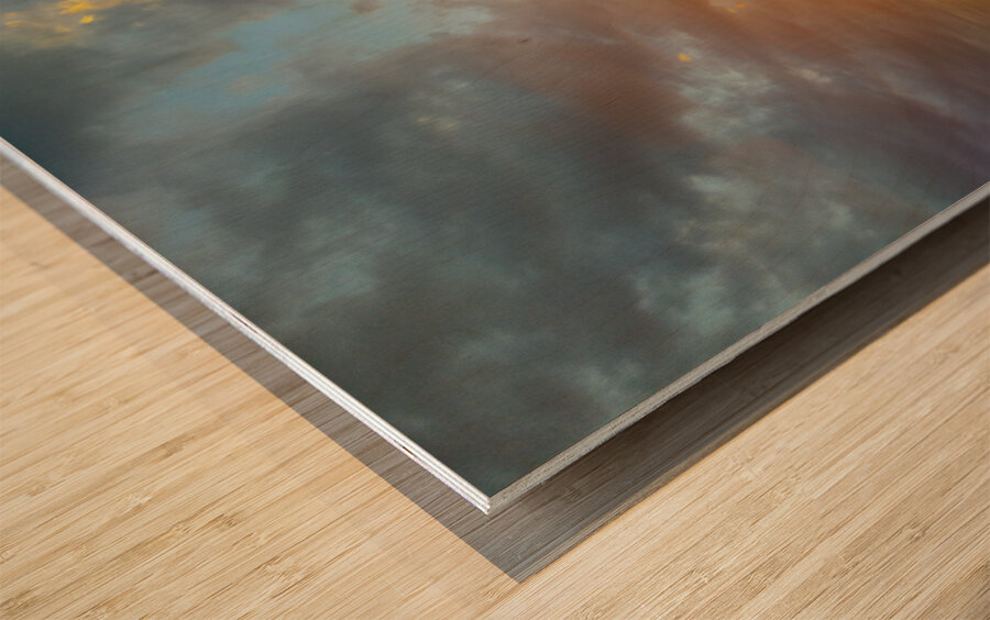  Runway Sunset Wood print