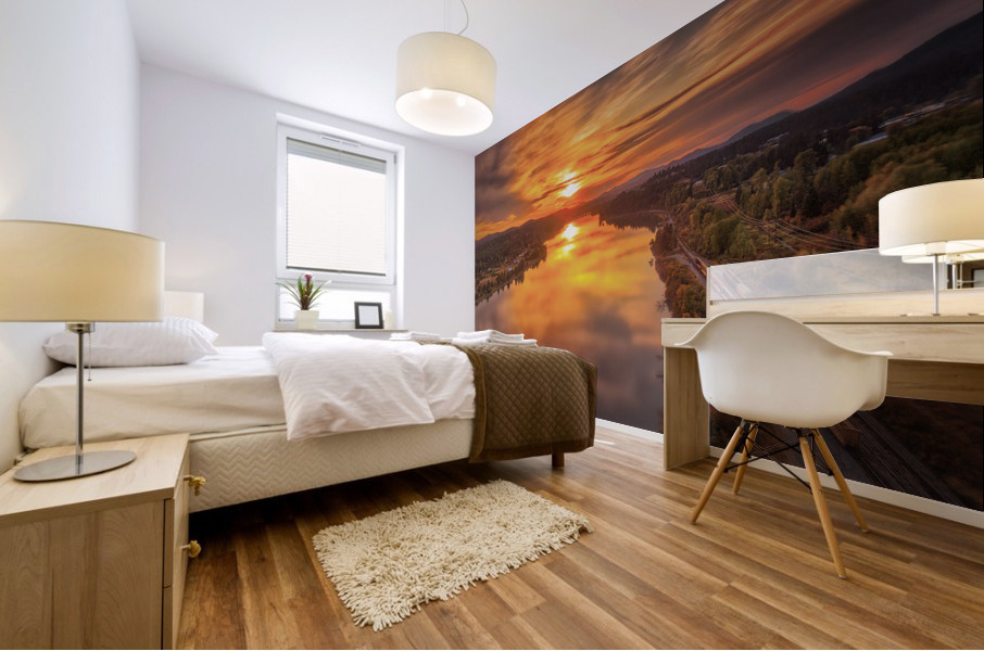 River Sunset Mural print