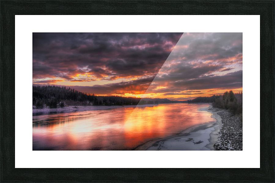 Winter Sunset Picture Frame print
