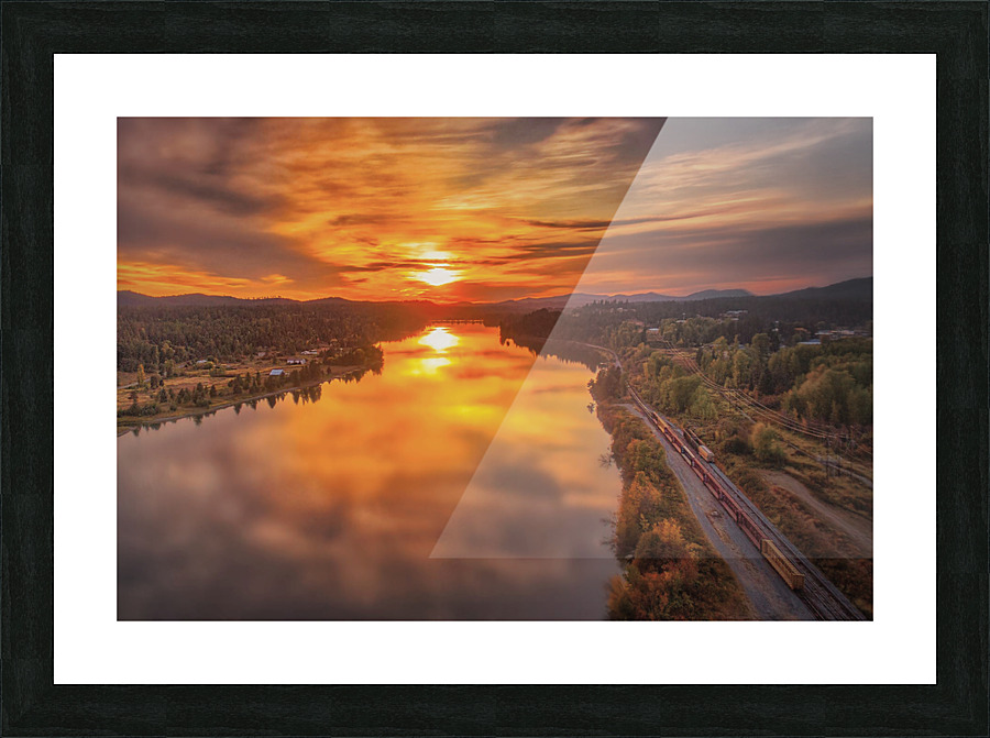 River Sunset Picture Frame print