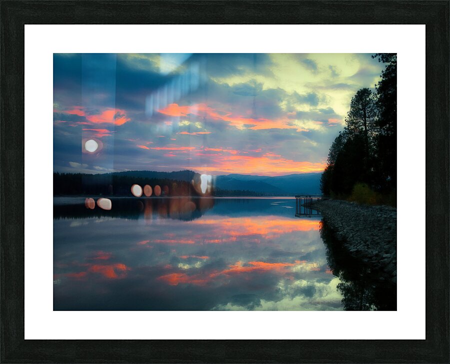 Sunset Pend Oreille River Picture Frame print