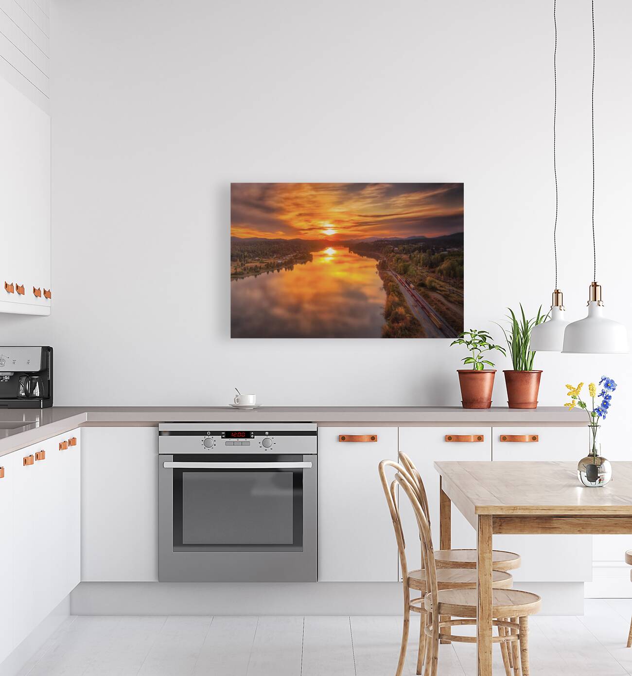 River Sunset Reproduction