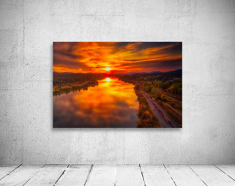 Pend Oreille River Sunset Wall Preview