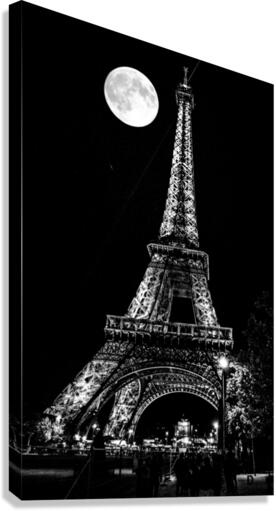 Eiffel Tower at night Canvas Print