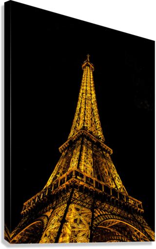 Eiffel Tower at night Canvas Print