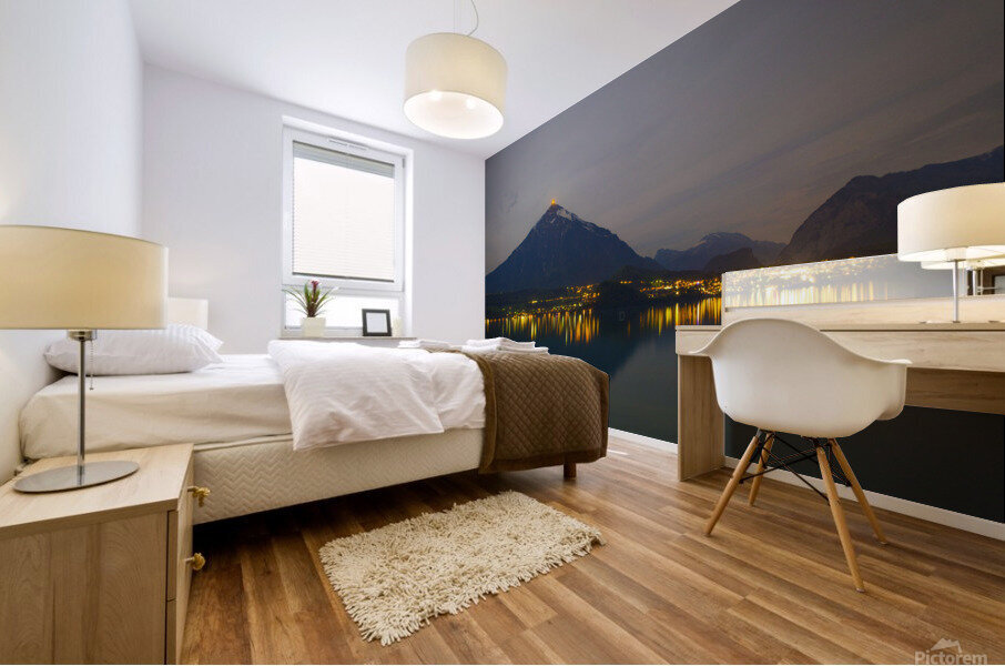 mountain lake Mural print
