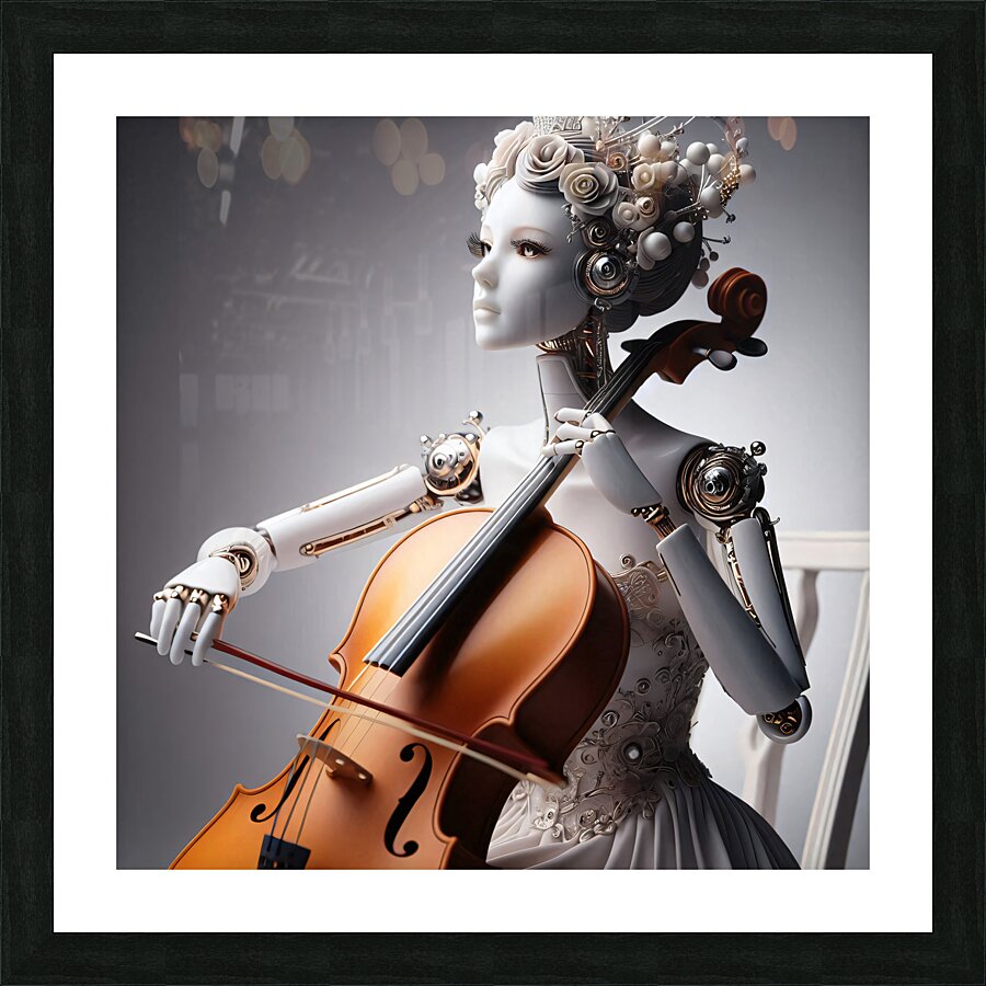 Porcelain cellist   Picture Frame print